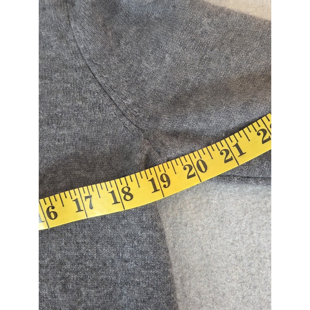 AQUA CASHMERE 100% Cashmere Women's S Soft Knit Sweater Gray Coquette Retro - Picture 3 of 6